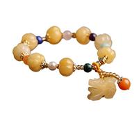 , De Jade Pi XiuWealth Gobi Désert Jaune Jade en Cristal Antique Pi Yao Dragon Charm 7 Chakra Talisman Amulette Prospérité