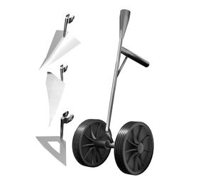 de Jardin à charrue,Outil de Sol Aérateur avec Double Roues | Manuelle pour Le désherbage - pour Mari, Père, Grand-père, Jardinier, Agriculteur