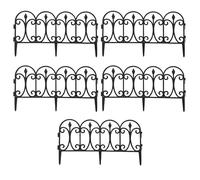 de Jardin décorative enfichable Bord de pelouse en Plastique à 5 Segments - Système de modulaire Amovible de Style Cottage, aménagement paysager de Bordure de lit, décoration de fête d