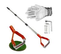 de Jardin pour désherbage - Râteau manuel à long manche réglable - Désherbeur et grattoir en métal pour le jardin - Pour trancher, desserrer, gifler et border dans la ferme, la pelouse, la cour, le