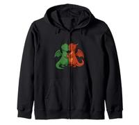 De Jolies Dragons étreignant des Illustrations Sweat à Capuche