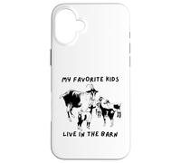 De jolis bébés de chèvre Mes enfants préférés vivent dans la grange Coque pour iPhone 16 Plus