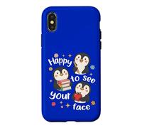 De Jolis élèves Pingouins de Retour à l'école sont Heureux de Voir Votre Visage Coque pour iPhone X/XS