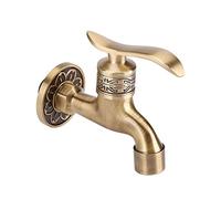 de Juillet Cuque Robinet de Machine à Laver, Utilisation Antique de Salle de Bains de Robinet d'eau Froide de blanchisserie de bâti de Mur de Laiton de Style Antique
