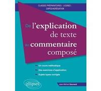 De l’explication de texte au commentaire composé Jean-Michel Gouvard (Auteur)