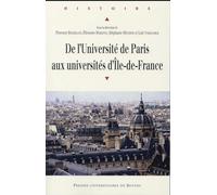 DE L UNIVERSITE DE PARIS AUX UNIVERSITES D ILE DE FRANCE