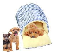 de la casa - Lit de sommeil pour chat chaud | pour dormir à carreaux amovible, fermé, sac de chaleur portable pour chiot