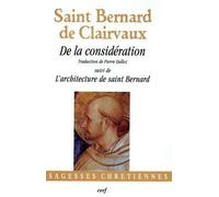 De la considération - Bernard De Clairvaux - Cerf - Livre