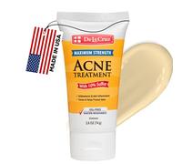 De La Cruz Traitement à l'acné 10 % sulfure - Médication à l'acné cystique clair et aux points noirs sur le visage et le corps - Fabriqué aux États-Unis - Tube de 2,6 oz