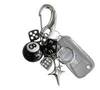 De La De Dés - Pendentif Dés Métal Rétro | Pendentif Bijoux Multifonctions | Décorations Multifonctions Accessoires Porte-clés | Ornements Mode Pour Téléphone Portable, Sac À Dos