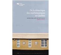 De la didactique des mathematiques au quebec Jérôme Proulx (Auteur)