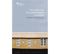 De la didactique des mathematiques au quebec - Jérôme Proulx - Presses Universite Du Quebec - broché - Essai