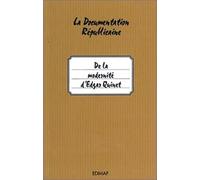 De la modernité d'Edgar Quinet