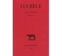 De la Nature, tome 1 : Livres I - III