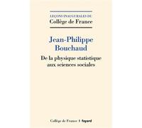 De la physique statistique aux sciences sociales - Jean-Philippe Bouchaud - Collège de france - broché - Essai
