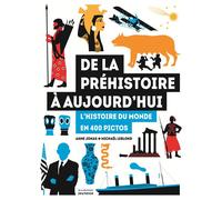 De la préhistoire à aujourd'hui L'histoire du monde en 400 pictos - Anne Jonas - La Martiniere Jeunesse - cartonné - Document jeunesse dès 6 ans