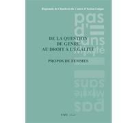 De la question de genre au droit à L'égalité Propos de femmes - Collectif - Eme Et Intercommunications - broché - Etude