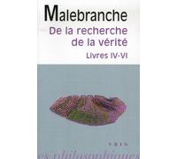 De la recherche de la vérité : Livres IV-VI
