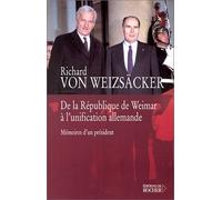 De la République de Weimar à l'unification allemande : Mémoires d'un président
