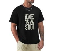 De La Soul is Dead T-Shirt Hip Hop Group De La Soul Best Rap Albums Tshirt Crew Neck Tee Tops Black Tee Shirt Black XL