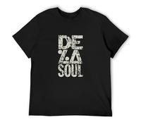 De La Soul is Dead T-Shirt Hip Hop Group De La Soul Best Rap Albums Tshirt Crew Neck Tee Tops Black Tee Shirt for Men Black L