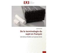 De La Terminologie Du Sujet En Français