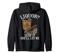 De l'alcool, Oui, si Elle me Laisse du Whisky, C'est drôle Sweat à Capuche