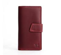 DE LAMASSU Amara - Portefeuille pour femme en cuir véritable - Protection RFID, 27 emplacements pour cartes, compartiment SIM, compartiments à billets et pièces de monnaie, design vintage, emballage