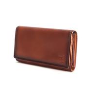 DE LAMASSU Orla Portefeuille Femme en Cuir Véritable - Protection RFID, 22 Fentes pour Cartes, Compartiment à Monnaie - Compartiment SIM, Design Vintage, Boîte Cadeau - 19×9.5cm, marron clair, 19 ×