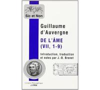 De l'ame (VII-9) - Guillaume D'auvergne - Vrin - broché - Livre