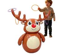 de Lancer d'anneaux sur Renne de Noël Décoration Gonflable vacillante | de lancer de renne vacillant Pour la maison, l'appartement, la ferme, les soirées en et entre , les fêtes de