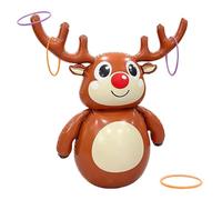 de Lancer d'anneaux sur Renne de Noël Décorations gonflables avec activité | de Noël vacillant pour maison, appartement, ferme, soirées en , entre , salle de