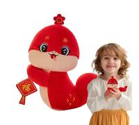 de l'année de Serpent - Adorable Peluche Nouvel an, Peluche Animale décorative | Jouet Rouge du Festival du Printemps, Décoration du Festival du Zodiaque Chinois, Serpent