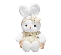 De Lapin en Peluche - Étouffante De Lapin 16 Pouces en Jupe avec Bandeau | Oreiller en Peluchee De Lapiin Doux, Jouet en Peluche De Lapiin Mignon, Peluchee Réaliste, Compagnon Animal