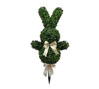 de lapin - Résistante aux UV - 40 x 30 x 90 cm - Faux lapins de Pâques avec nœud blanc - Pot d'arbre topiaire artificiel facile à entretenir - Pour jardin, extérieur, porche, cour, pelouse