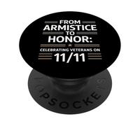 De l'armistice à l'honneur célébrant la Journée des anciens combattants PopSockets PopGrip Adhésif