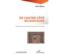 De l'autre côté du discours – Recherches sur les représentations communautaires – L'Harmattan