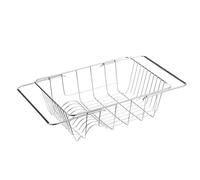 de lavabo extensible | Plateau d'organisateur d'évier de cuisine réglable | Carte de drainage spacieuse pour la vaisselle, porte-ustensiles métalliques à l'épreuve de la rouille | Mat de séchage