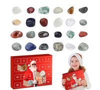 de l'Avent de Noël | Collection de roches naturelles de 24 jours, calendrier de compte à rebours en pour tout-petits, adolescents, adultes, maison, salle de classe, enseignants