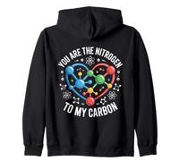 De l'azote à Mon Carbone Science Love Chemistry Sweat à Capuche