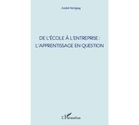 De l'école à l'entreprise : l'apprentissage en question - André Perriguey - L'harmattan - broché - Essai