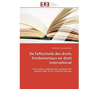 De L'effectivité Des Droits Fondamentaux En Droit International