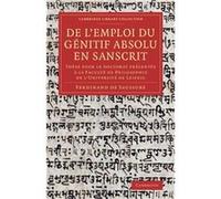 De lemploi du genitif absolu en Sanscrit - Ferdinand de Saussure - Cambridge University Press - Livre en Français - Paperback Ferdinand de SaussureFerdinand de Saussure (Auteur)
