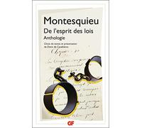 De l'esprit des lois: Anthologie