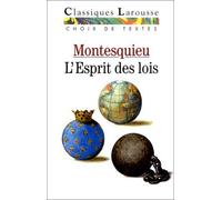 De l'esprit des lois (Choix de textes)