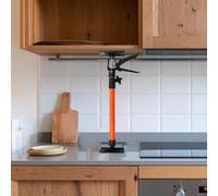 de Levage pour Meuble - Outil de Troisième Main Ajustable de 48 à 114 cm - Système de Nivellement Léger avec Bras Bracket Économiseur d'Effort Capacité 30 kg Pour Électroménager Store Construction