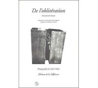 De L'Obliteration - Emmanuel Levinas - La Difference - broché - Etude