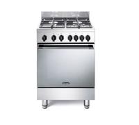 DE LONGHI GEMMA66GVL Cuisine Gaz 60X60 4 Brûleurs Fonte Four Ventilé Inoxydable'