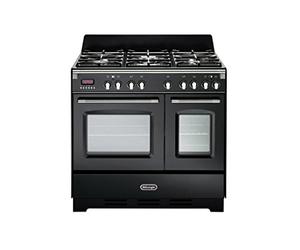 De Longhi MEM 965T NN ED Cuisinière à gaz 5 feux + 2 fours électriques ventilés, 90 x 60 cm, couleur anthracite, ligne Mastercook