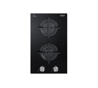 De Longhi NSL230NC Table de Cuisson Gaz Encastré 30CM 2 Feux Vitrocéramique Noir